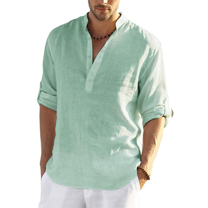 Men's Linen Hippie Casual T-Shirt
