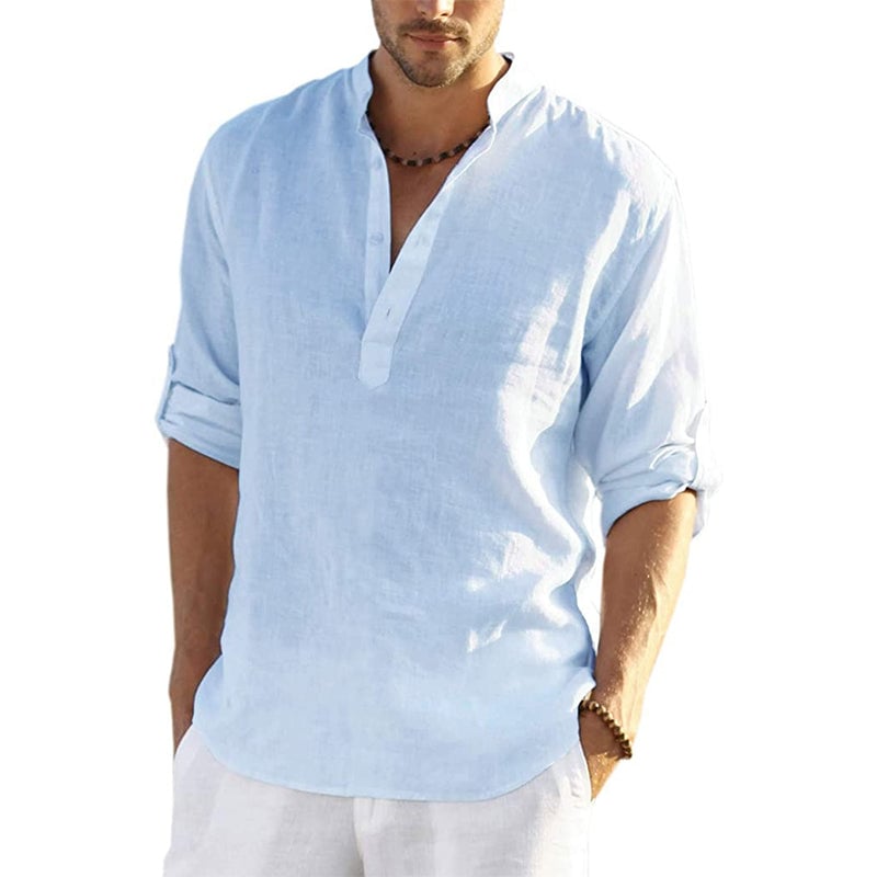 Men's Linen Hippie Casual T-Shirt