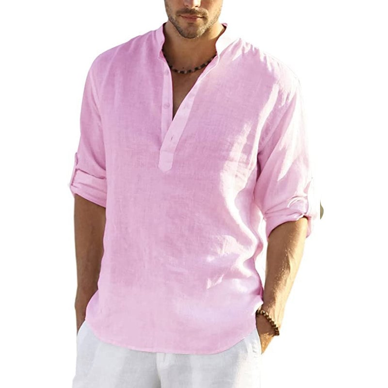 Men's Linen Hippie Casual T-Shirt
