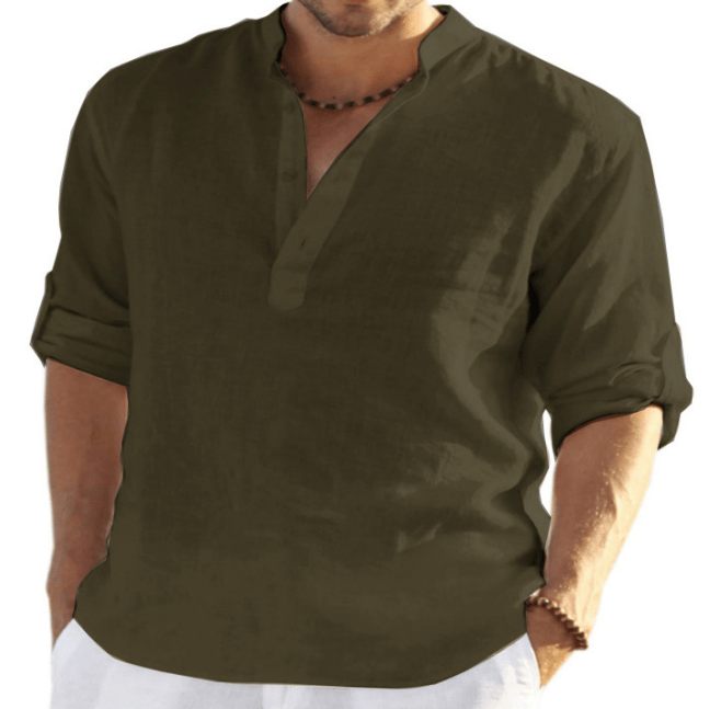 Men's Linen Hippie Casual T-Shirt