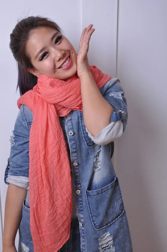 Solid Collor Scarfs For Ladies Head Wrap Big Size scarf Hijab Scarf Women Turban