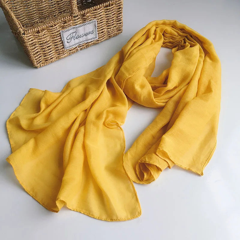 Solid Collor Scarfs For Ladies Head Wrap Big Size scarf Hijab Scarf Women Turban