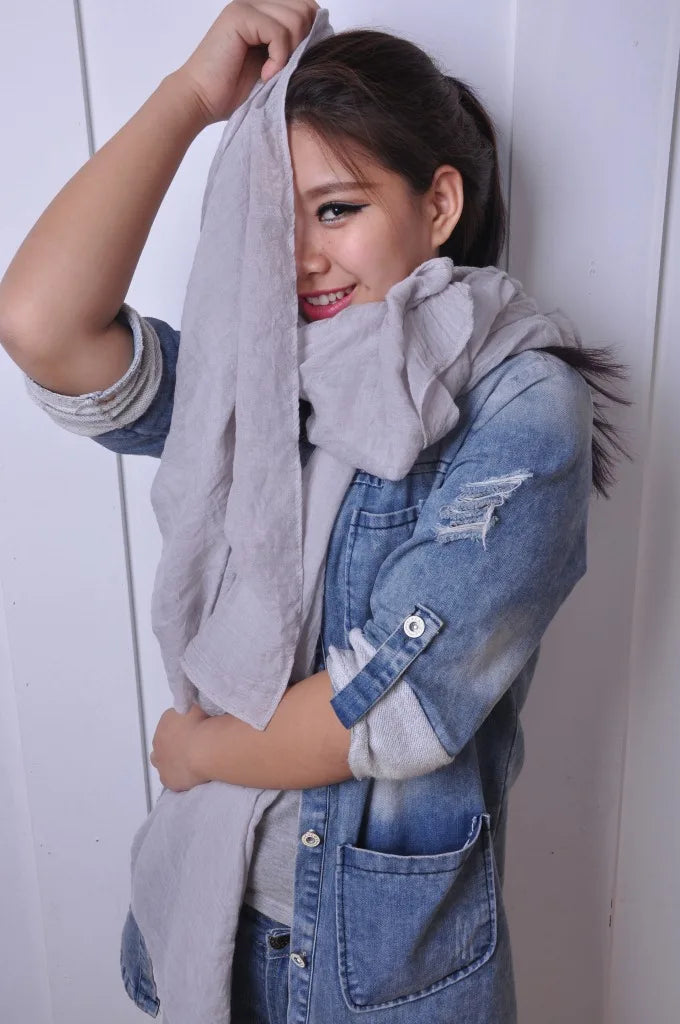 Solid Collor Scarfs For Ladies Head Wrap Big Size scarf Hijab Scarf Women Turban