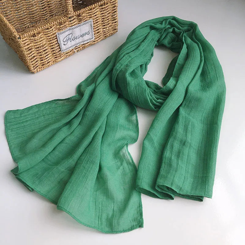 Solid Collor Scarfs For Ladies Head Wrap Big Size scarf Hijab Scarf Women Turban