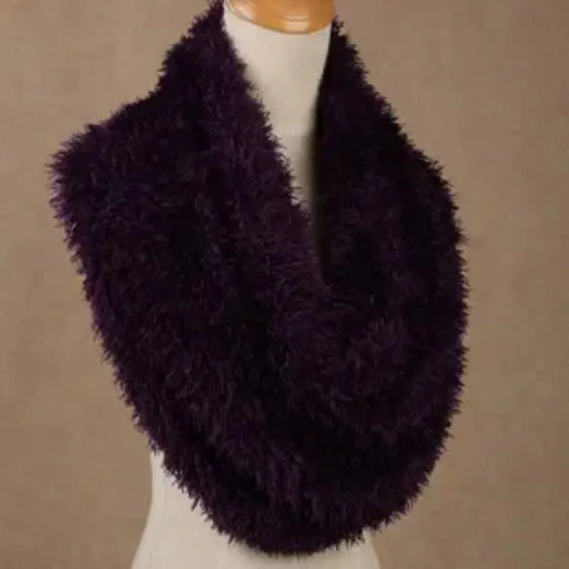 1PCS solid color elegant and fashionable versatile magic scarf, winter warm fiber neck warm and fashionable new style