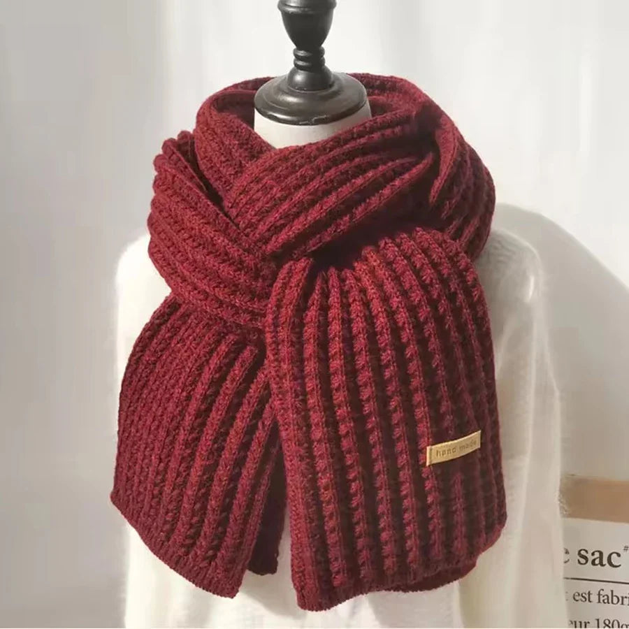 Winter Scarf Women Mens Thick Cable Knit Wrap Chunky Long Warm Scarf for Travel Office Warm Cashmere Scarves Neckercheif