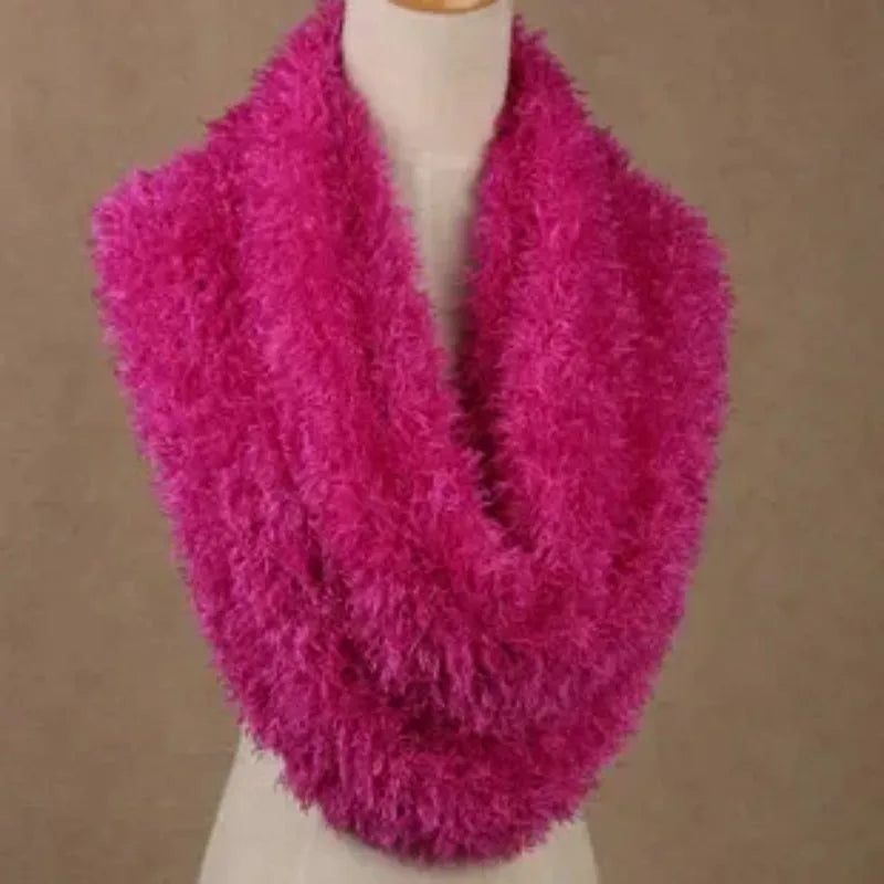 1PCS solid color elegant and fashionable versatile magic scarf, winter warm fiber neck warm and fashionable new style