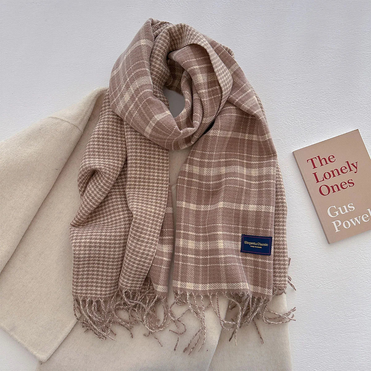 100 Color Autumn Winter Classic Plaid Scarf Women Cashmere Tassels Scarves Thickened Warm Shawl Windproof Pashmina Neckerchief