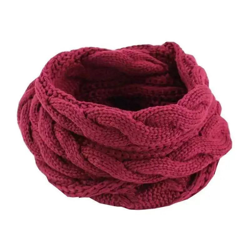 1pc Winter Warm Scarf for Women,Windproof Stylish Color-blocked  Scarves for Cold Weather,Warm Knit Winter Circle Loop Scarves