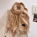 100 Color Autumn Winter Classic Plaid Scarf Women Cashmere Tassels Scarves Thickened Warm Shawl Windproof Pashmina Neckerchief