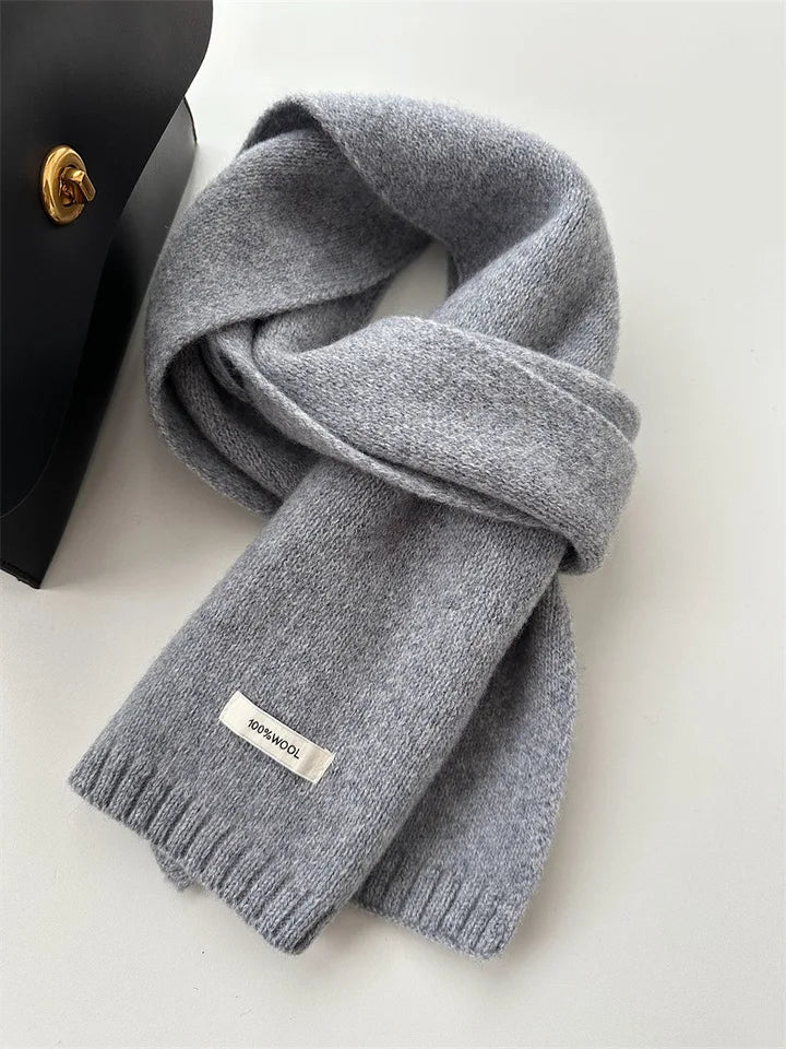 Selected Australian Pure Cotton Wool 100% Cashmere Scarf New Solid Color Versatile Men's Women's Autumn and Winter Warm Knitted