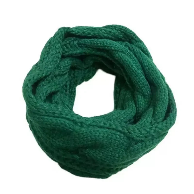 1pc Winter Warm Scarf for Women,Windproof Stylish Color-blocked  Scarves for Cold Weather,Warm Knit Winter Circle Loop Scarves