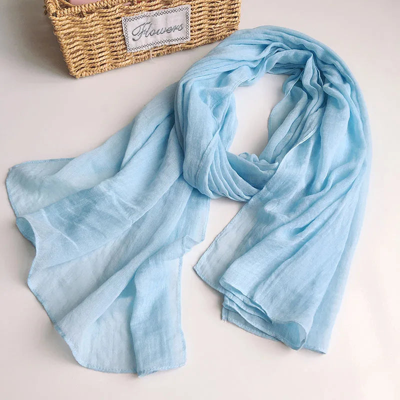 Solid Collor Scarfs For Ladies Head Wrap Big Size scarf Hijab Scarf Women Turban