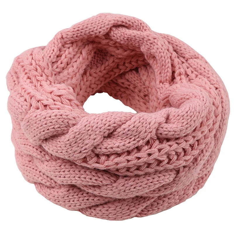 1pc Winter Warm Scarf for Women,Windproof Stylish Color-blocked  Scarves for Cold Weather,Warm Knit Winter Circle Loop Scarves