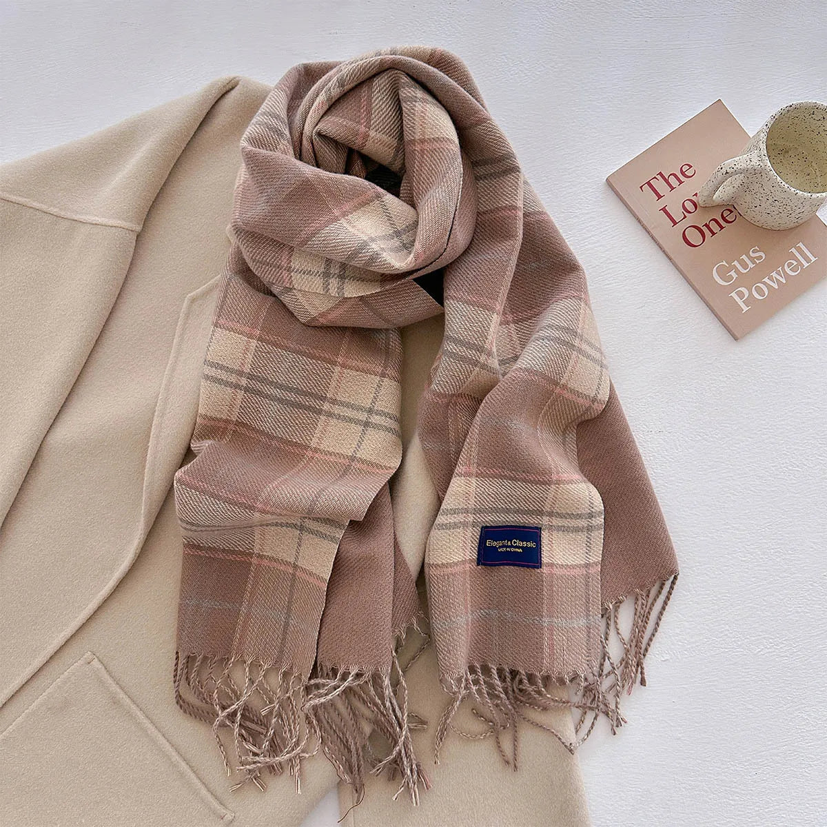 100 Color Autumn Winter Classic Plaid Scarf Women Cashmere Tassels Scarves Thickened Warm Shawl Windproof Pashmina Neckerchief