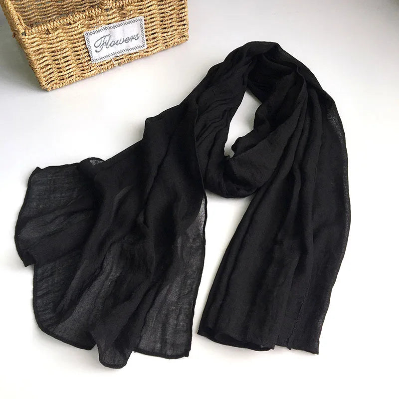 Solid Collor Scarfs For Ladies Head Wrap Big Size scarf Hijab Scarf Women Turban