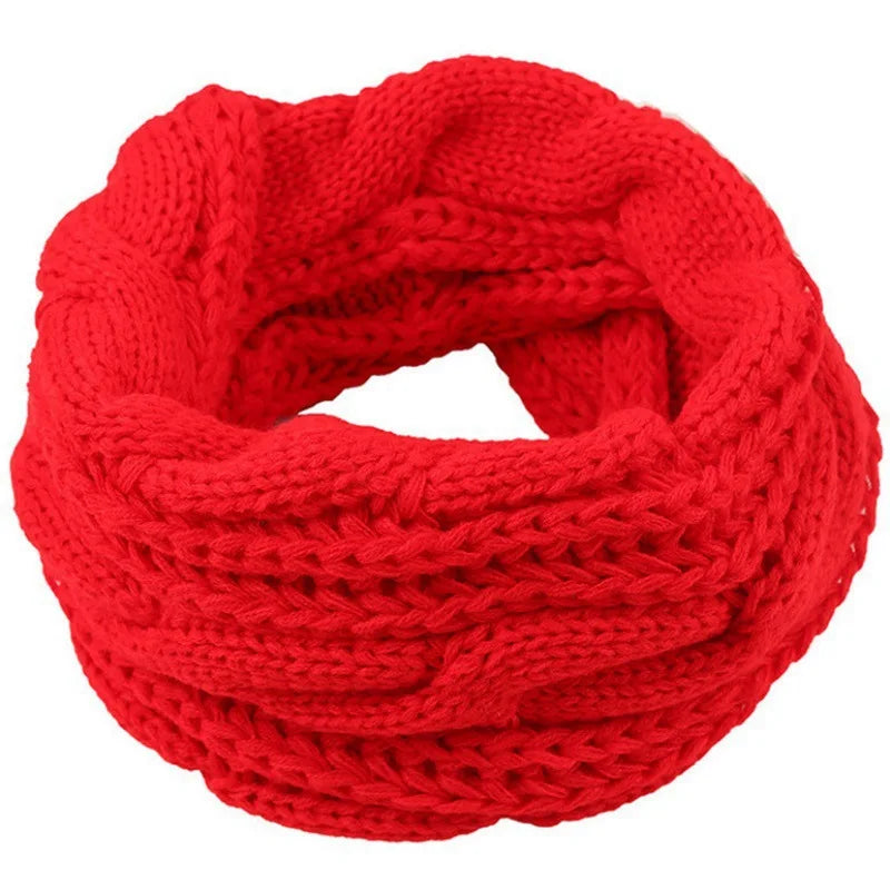 1pc Winter Warm Scarf for Women,Windproof Stylish Color-blocked  Scarves for Cold Weather,Warm Knit Winter Circle Loop Scarves