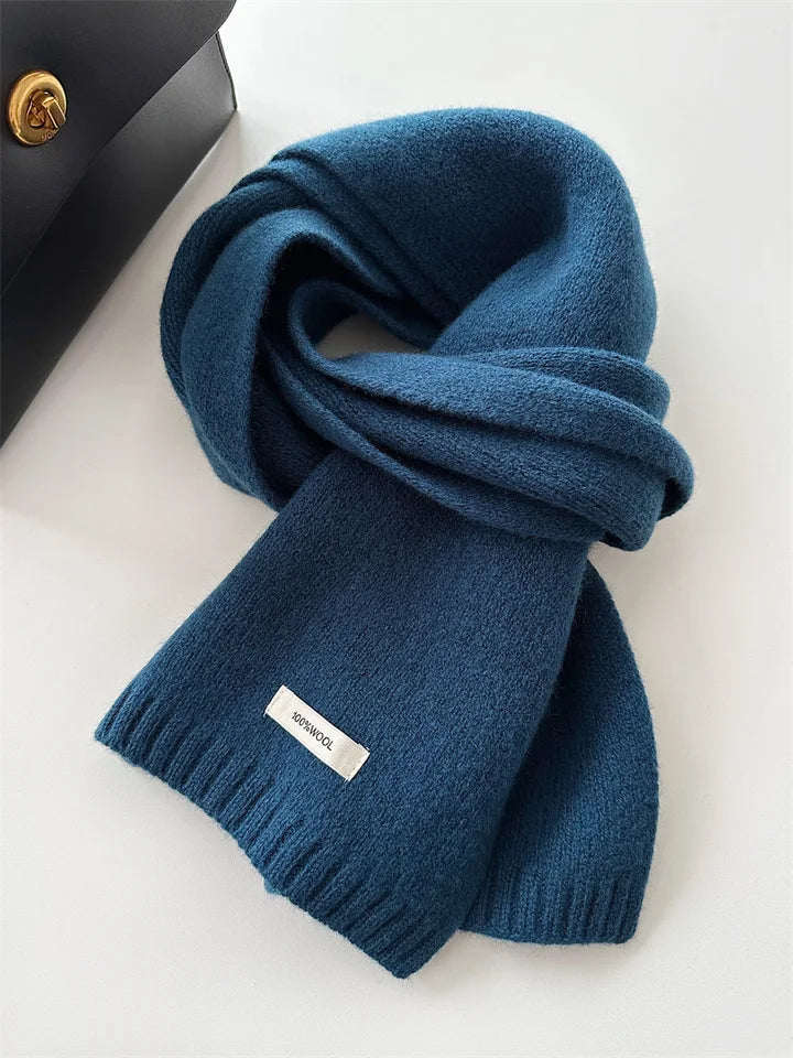 Selected Australian Pure Cotton Wool 100% Cashmere Scarf New Solid Color Versatile Men's Women's Autumn and Winter Warm Knitted
