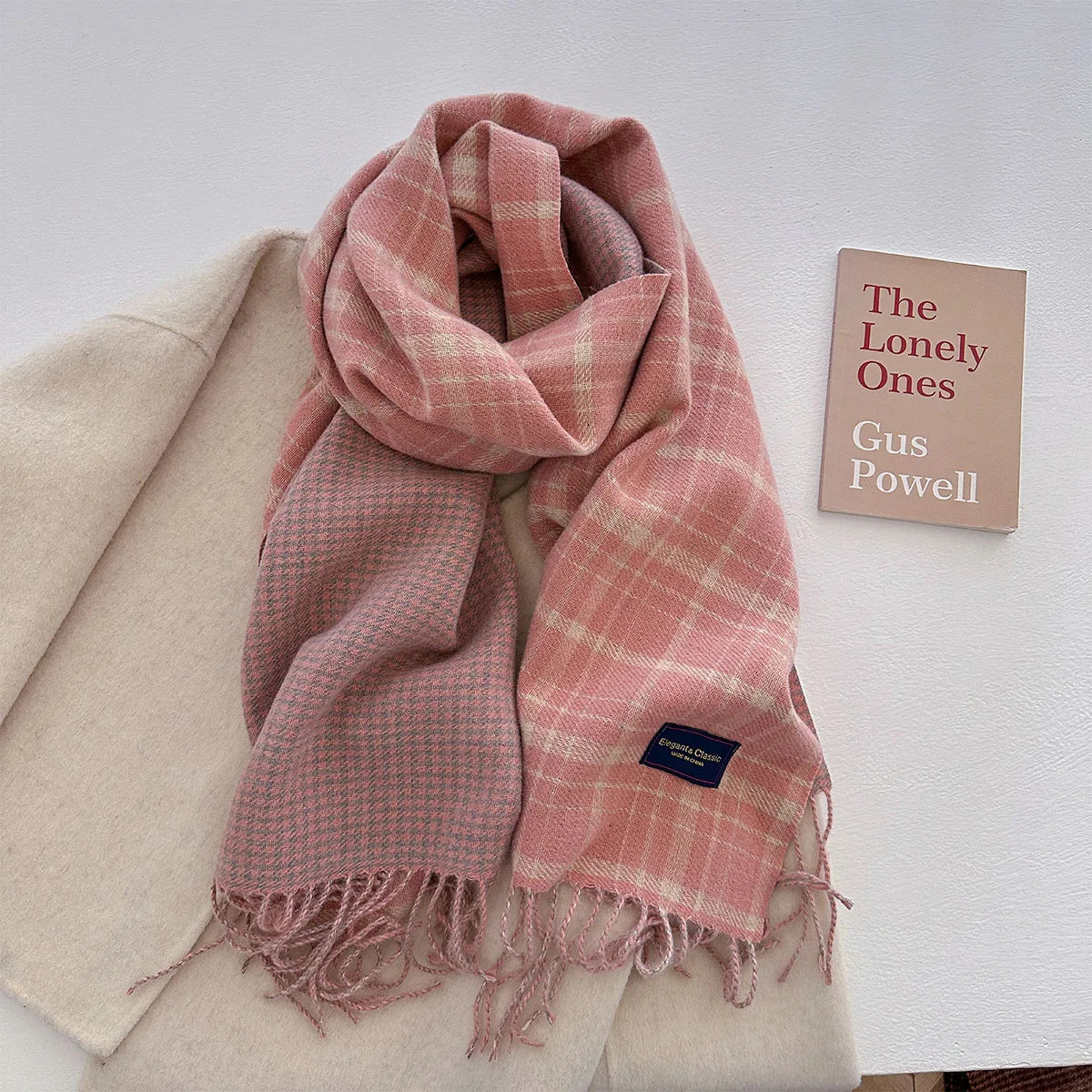 100 Color Autumn Winter Classic Plaid Scarf Women Cashmere Tassels Scarves Thickened Warm Shawl Windproof Pashmina Neckerchief