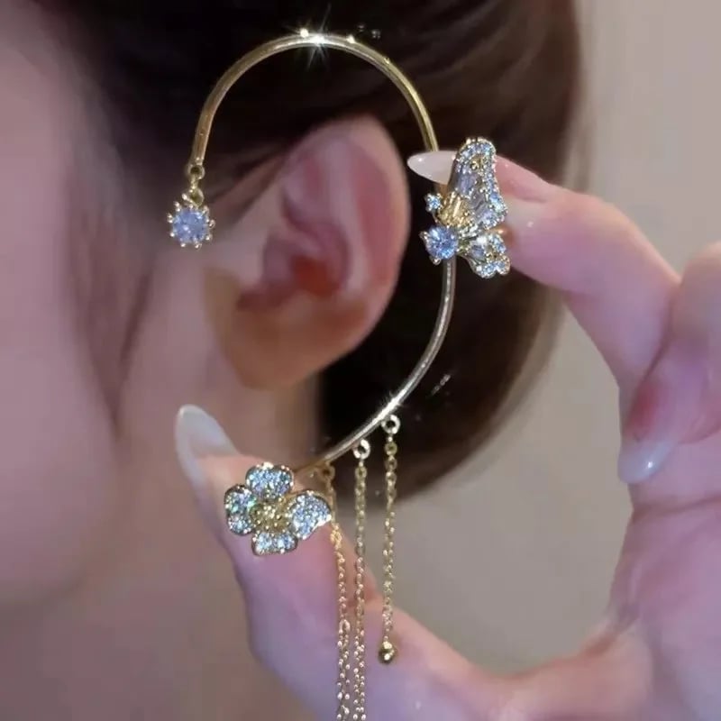 🔥Butterfly Tassel Style Zircon Earrings