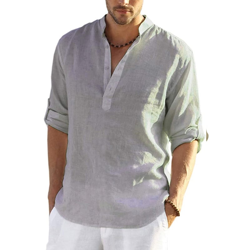 Men's Linen Hippie Casual T-Shirt