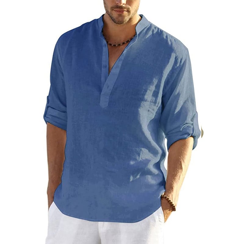 Men's Linen Hippie Casual T-Shirt